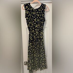 Shelby & Palmer Navy Dress with Yellow Floral Pattern